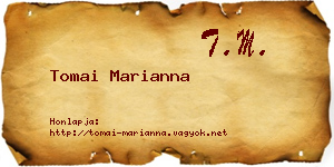 Tomai Marianna névjegykártya